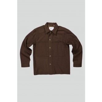 NN07, ISAK 1630 OVERSHIRT I BRUN