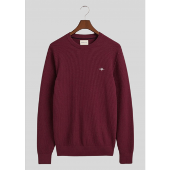 Gant, Strik, Crewneck, Bordeaux 