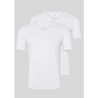 IQ Sox, Undertøj, 2-pak Bambus V-Hals T-shirt, White