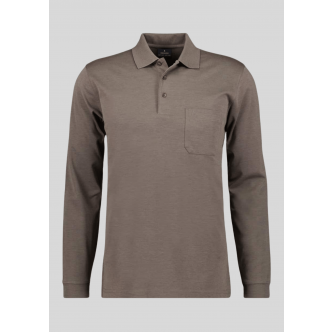 Ragman, Polo Langærmet, Microfiber, Goldenrod