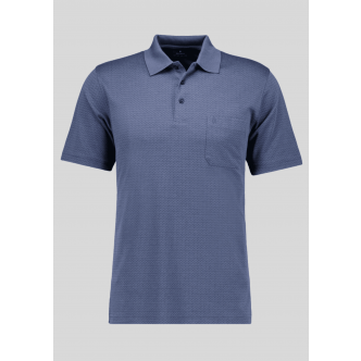 Ragman, Polo, Microfiber Jacquard, Azure