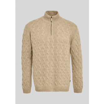 Sand Copenhagen, Strik, Ibro Half Zip, Beige 