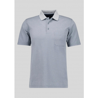 Ragman, Polo, Microfiber Fishnet, Light Blue