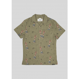 Lakor, Skjorte SS, Dashboard Hula Shirt, Deep Lichen Green 