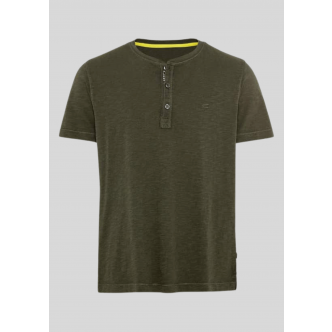 Camel Active, T-shirt, Henley, Army 