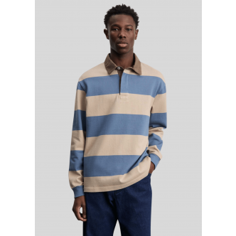 Another Aspect, Sweatshirt, Another Rugby Polo 1.0, Blue Sand Stripe 