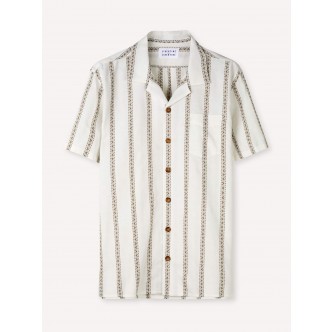 LIBERTINE, CAVE SS SHIRT 2203 I OLIVE STRIB