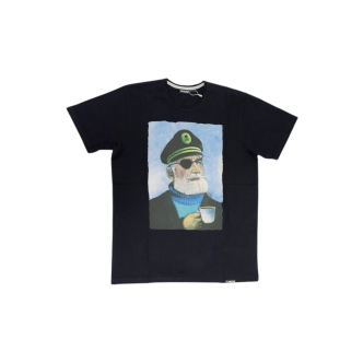 Lakor, T-shirt Kaptajn Kaffe, Sort 