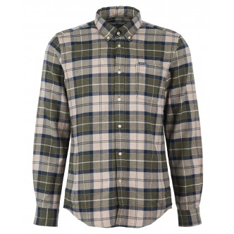BARBOUR, KYELOCH SKJORTE I GRØN
