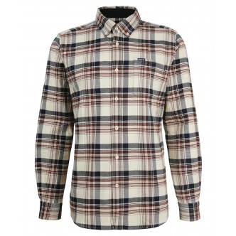 BARBOUR, SHIELDTON SKJORTE I BORDEAUX 