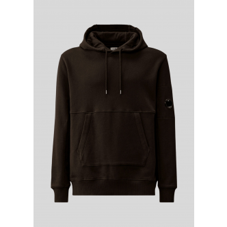 C.P. Company, Sweathoodie, Fleece Raised Hooded Lens, Black