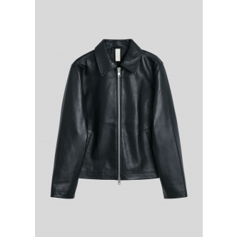 Sunflower, Overtøj, Short Leather Jacket 6039, Black