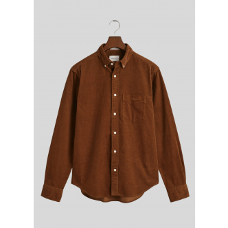 Gant, Skjorte, Corduroy Shirt, Cacao Brown 