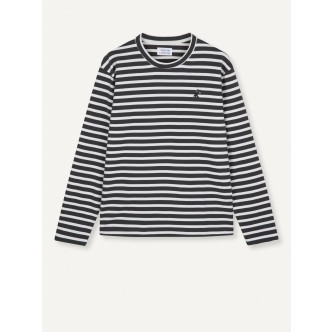 LIBERTINE, LONG SLEEVE T-SHIRT I GRÅ STRIPE