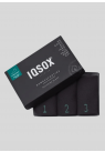 IQ Sox, Strømper, 3-pak Bambus Footies, Black