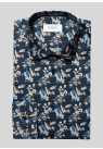 Eton, Skjorte, Contemporary, Floral Print Twill, Navy 