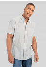 Camel Active, Skjorte SS, Fine Stripes, Light Grey