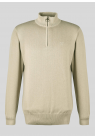 Barbour, Strik, Cotton Half Zip Sweater, Washed Stone
