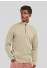 Barbour, Strik, Cotton Half Zip Sweater, Washed Stone