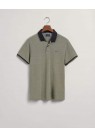 GANT, OXFORD PIQUE-POLO I GRØN /2012/ 312 BASIL GREEN