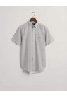 Gant, Skjorte SS, Micro Print, Hvid