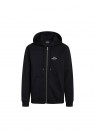 MADS NØRGAARD, STANDARD ZIP HOODIE I SORT