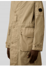 C.P. Company, Overtøj, Flatt Nylan Mixed Goggle Parka, Dove 