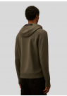 C.P. Company, Sweatzip, Raised Fleece Zip Hooded Lens, Gunmetal