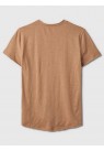 GABBA, KONRAD SLUB T-SHIRT I LYS BRUN
