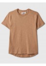 GABBA, KONRAD SLUB T-SHIRT I LYS BRUN