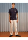 LIBERTINE, BEAT ATHLETICS TEE I NAVY