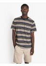 WOODBIRD, SOMA T-SHIRT I SORT STRIB