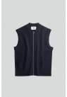 NN07, BOILED ZIP VEST I NAVY