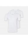 IQ, 2-PAK BAMBUS T-SHIRT M. V-HALS I HVID