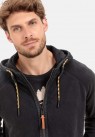 CAMEL ACTIVE, ZIP HOODIE SWEATSHIRT I GRÅ-SORT