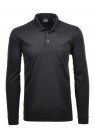 RAGMAN, LANGÆRMET MICROFIBER POLO I SORT 