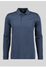 Ragman, Polo Langærmet, Microfiber, Azure Blue 