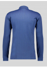 Ragman, Polo Langærmet, Microfiber Jacqaurd, Blue Melange 