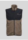 Halo, Overtøj, Blocked Fleece Vest, Brown 