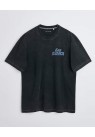 SUNFLOWER, WASHED TEE I GRÅ-SORT