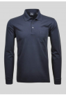 Ragman, Polo Langærmet, Microfiber, Navy