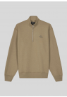 Mads Nørgaard, Sweatshirt, Standard Half Zip Logo, Lead Grey 