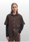 Another Aspect, Skjorte SS, Another Shirt 2.0, Brown Stripe 