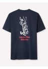 LIBERTINE, BEAT ATHLETICS TEE I NAVY