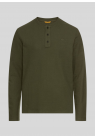 Camel Active, T-shirt, LS Heavy Henley, Dark Green 