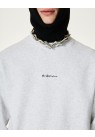 HAN KJØBENHAVN, SCRIPT SWEATSHIRT I LYS GRÅ