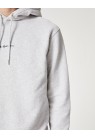 HAN KJØBENHAVN, SCRIPT HOODIE I LYS GRÅ