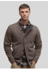 Barbour, Strik, Essential Elbow-Patch Cardigan, Dark Stone 