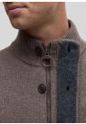 Barbour, Strik, Essential Elbow-Patch Cardigan, Dark Stone 