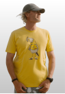 Lakor, T-shirt, Flipping Bird, Cream Gold 